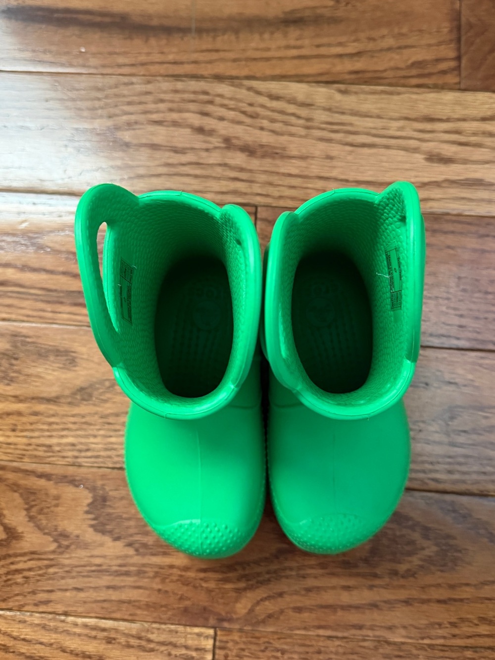 CROCS Bright Green Kids' Handle Rain Boots - Picture 3 of 8